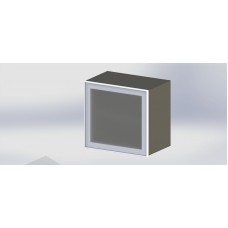 Шкаф Н2 навесной с дверцей из стекла в алюминиевой рамке